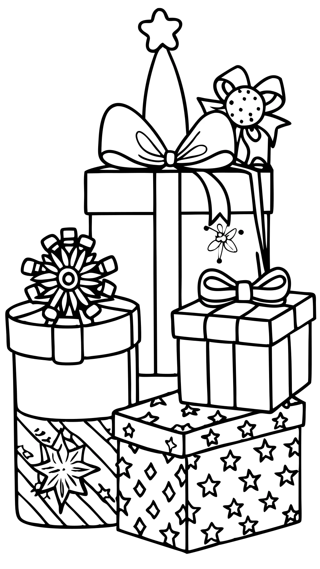 christmas present coloring pages